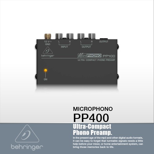 Pre Amplificador Phono Behringer Pp400 Tornamesa Tocadiscos