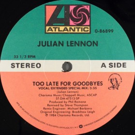 Julian Lennon – Too Late For Goodbyes